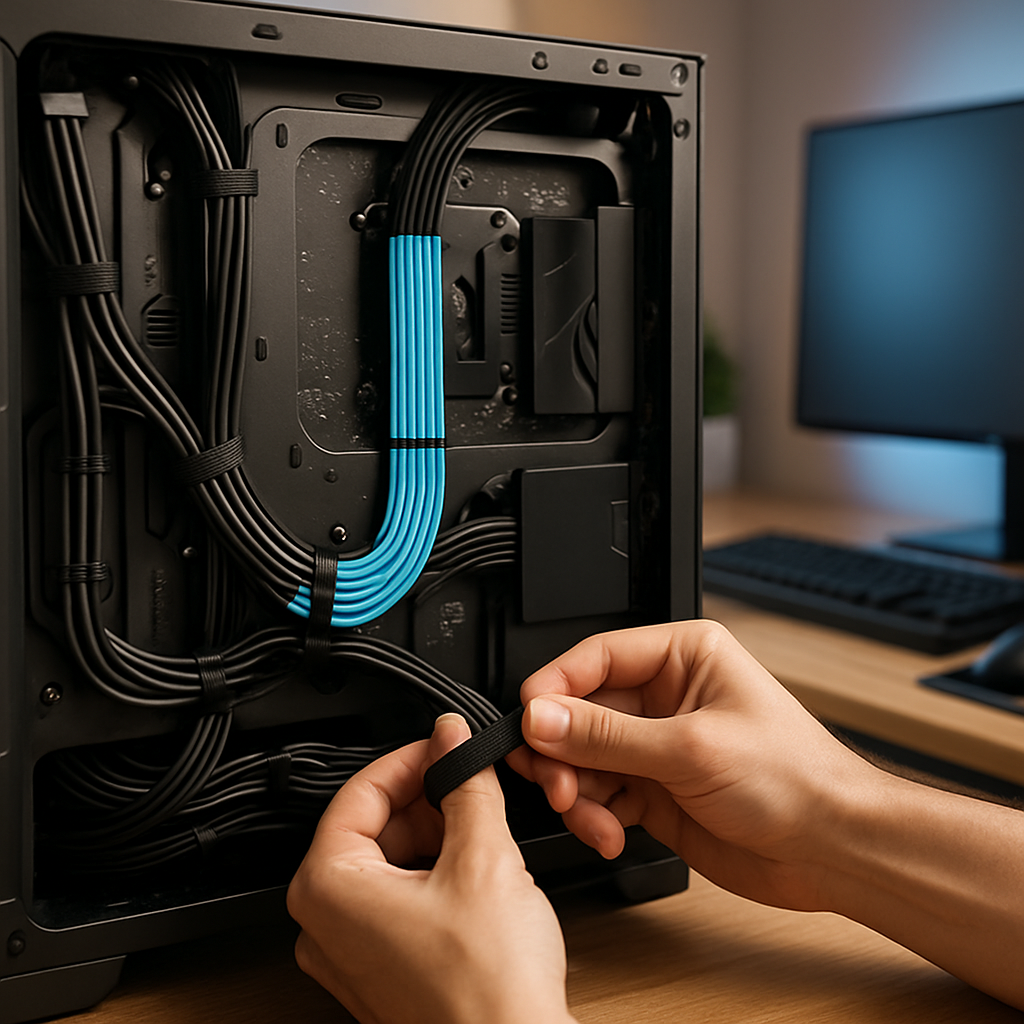 Kabelmanagement im Gaming-Setup mit falafeltest.de